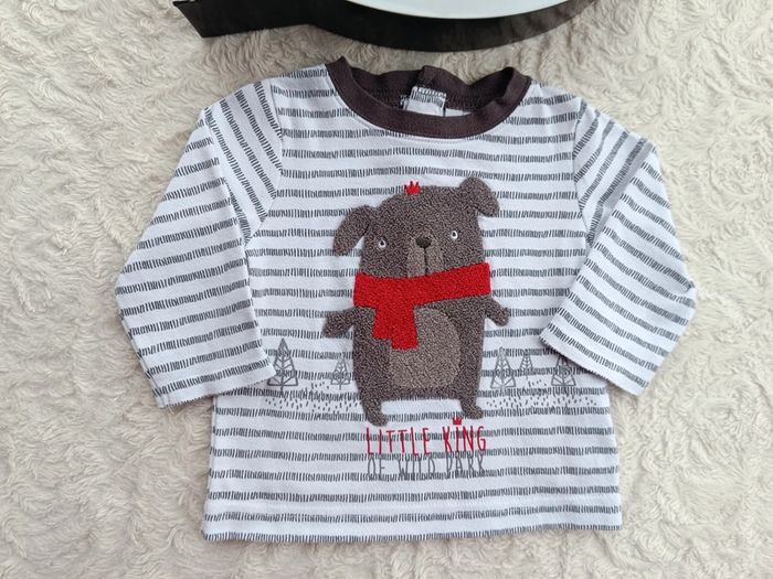 Ensemble (tee shirt manches longues+pantalon confortable) Garçon 6 mois Little king Chien - photo numéro 3