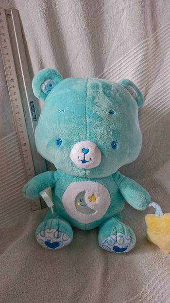 Peluche bisounours baby bleu vert