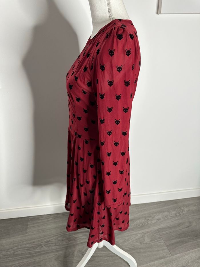 Robe tulle mesh renard noir et rouge bordeaux Migle + Me T40 L - photo numéro 9