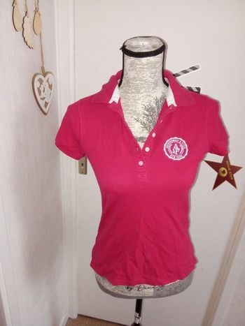 Polo  femme rose taille S ou 36, manche courte, sport, golf, équitation