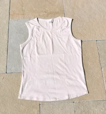Débardeur beige camaieu en coton taille XL