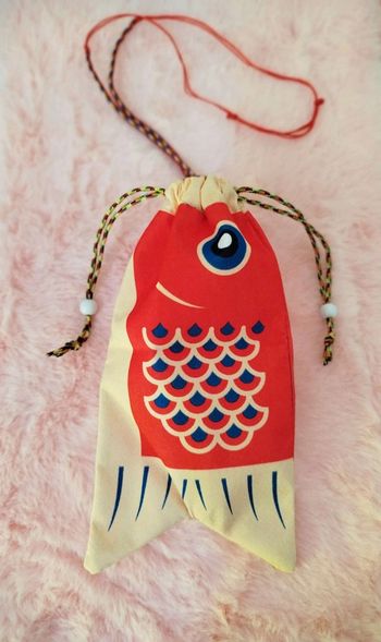 Pochette / porte-monnaie koi rouge ( poisson Japon )