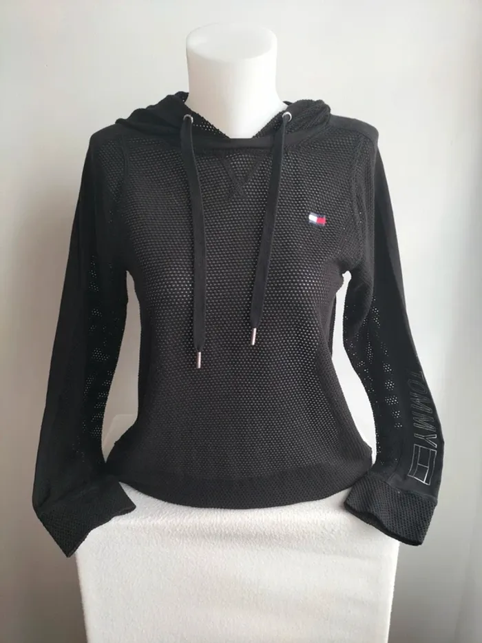 Pull/Sweet a Capuche Femmes Maille Transparente - Tommy Hilfiger - Taille S