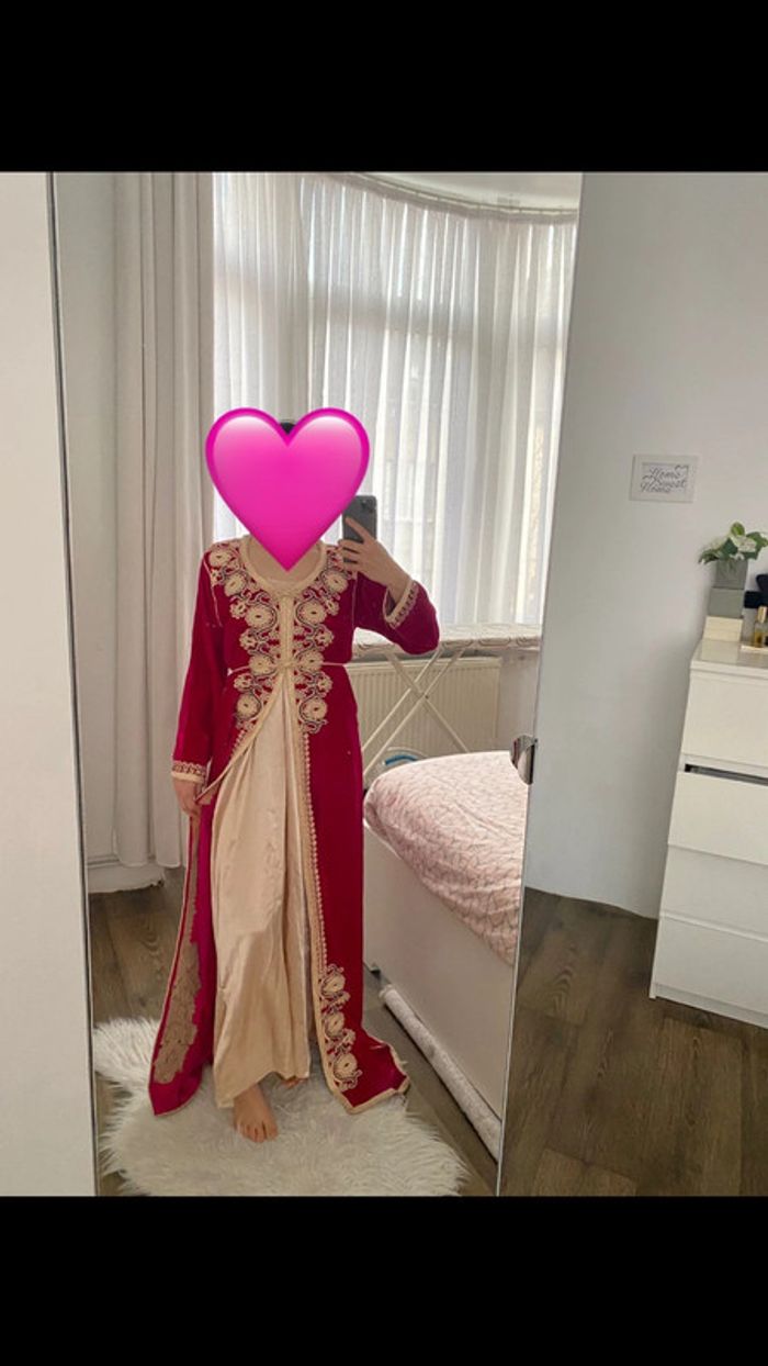 Robe caftan mariage fushia - photo numéro 5