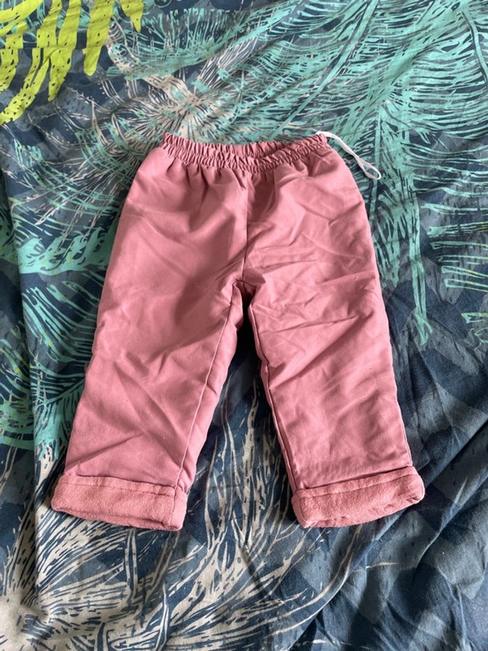 Pantalon rose de ski 9 mois