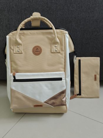 Sac à dos cabaïa M tricolore beige