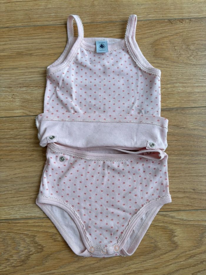Lot de bodies-culottes 2 en 1 bébé fille Petit Bateau 36M - photo numéro 9