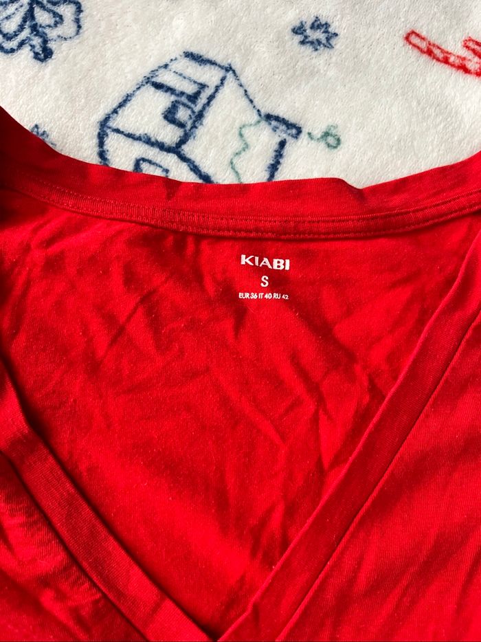T shirt rouge Kiabi S - photo numéro 2