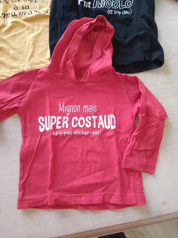 Lot de 3 tee-shirts 9 mois - 74 cm - photo numéro 2