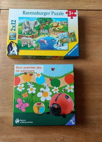 Lot de 2 jeux, ( puzzle et parcours)