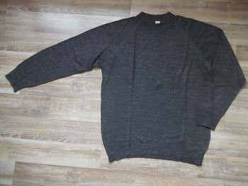 Pull fin gris col rond 88/92 (J-M)