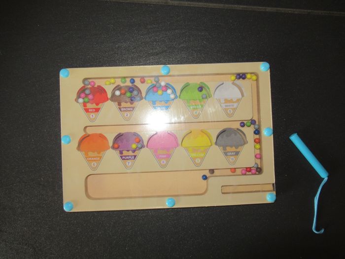 Puzzle Labyrinthe de Glace Magnétique aimanté en bois neuf - photo numéro 3