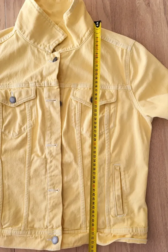 Veste en jean jaune Kiabi Taille 38 - photo numéro 10