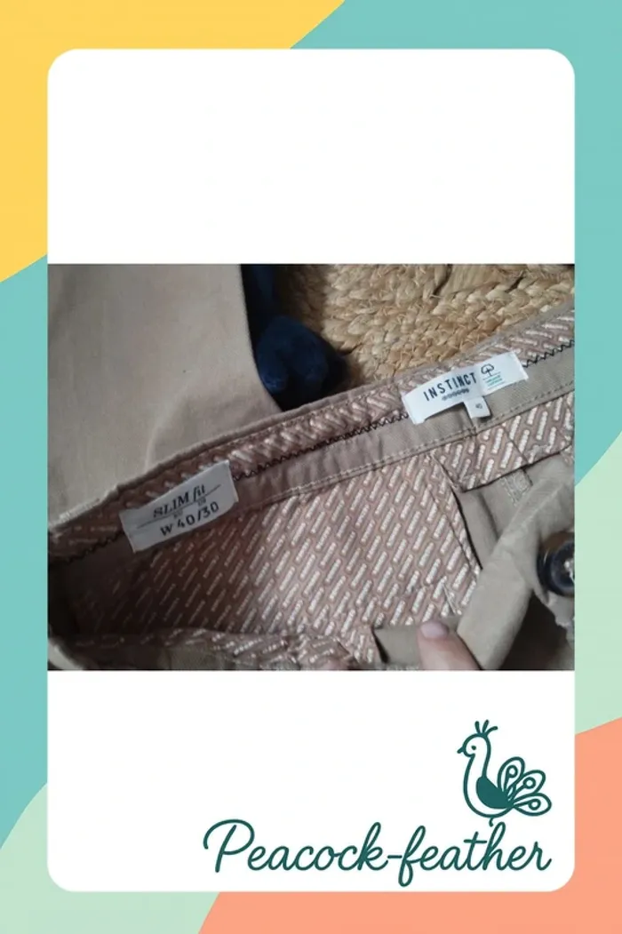 Pantalon Chino beige bonobo 40 - photo numéro 10