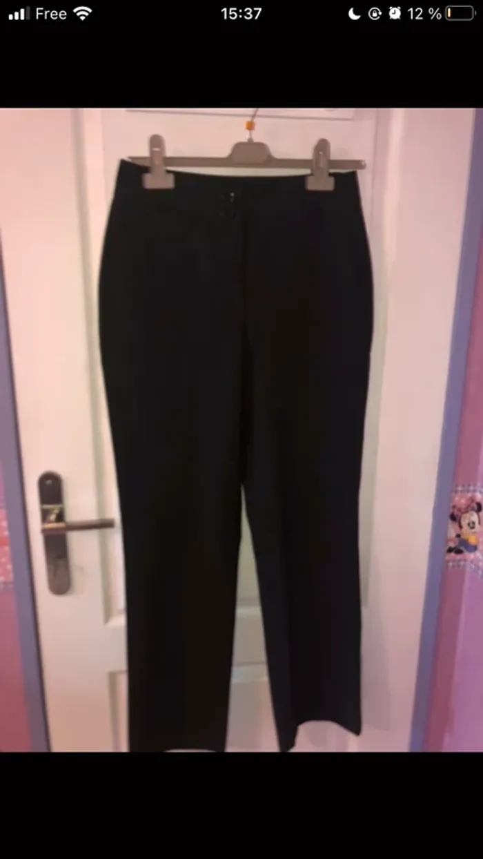 pantalon essentiel pantalon droit gris antarctique foncé - photo numéro 11