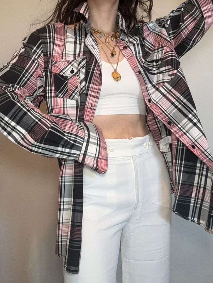 Chemise vintage oversize carreaux - photo numéro 4