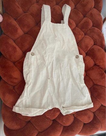 Salopette short en lin 24m