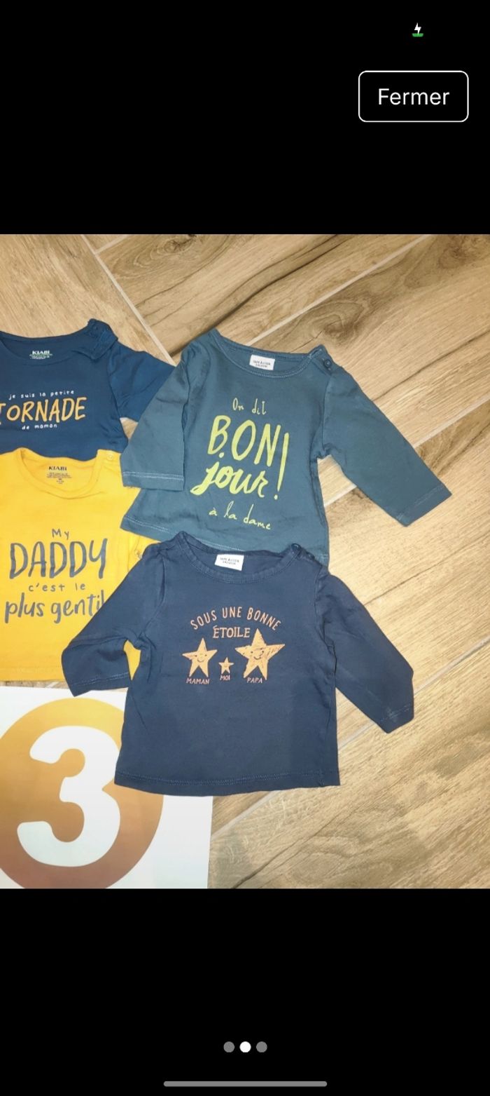 Lot 4 T-shirts manches longues maman papa - photo numéro 2
