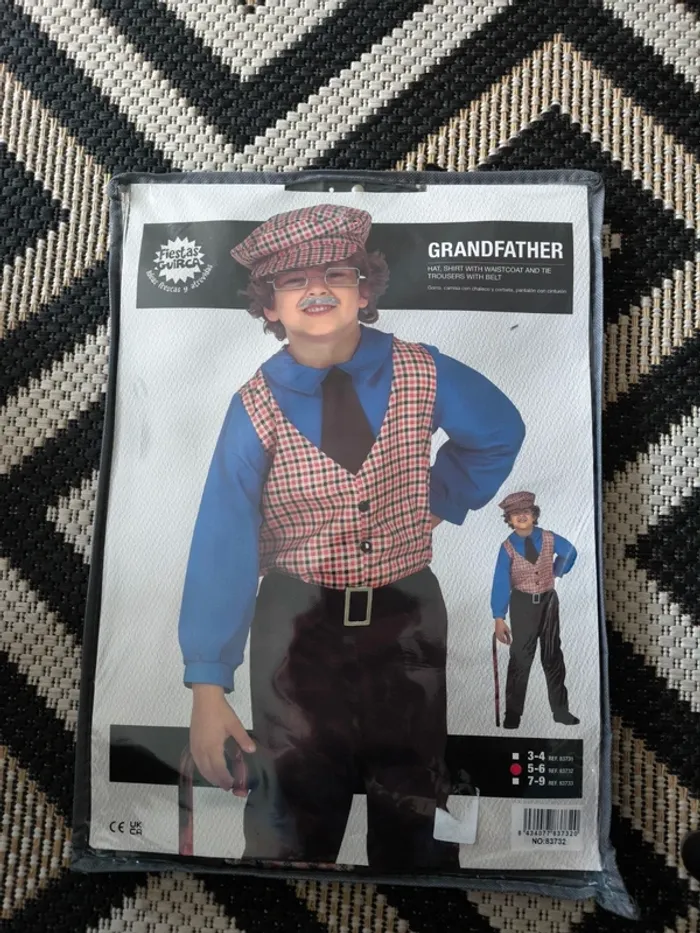 déguisement enfant grand-père"Grandfather"  taille 5-6ans neuf