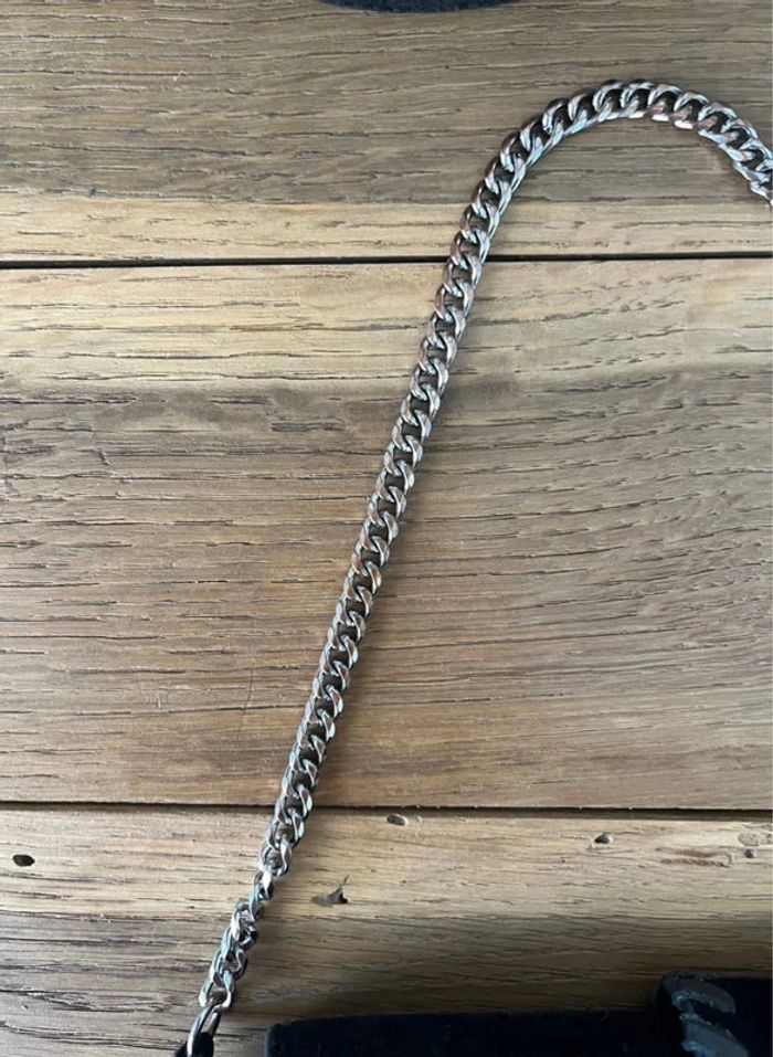 Sac à bandoulière en daim noir la Redoute - photo numéro 3