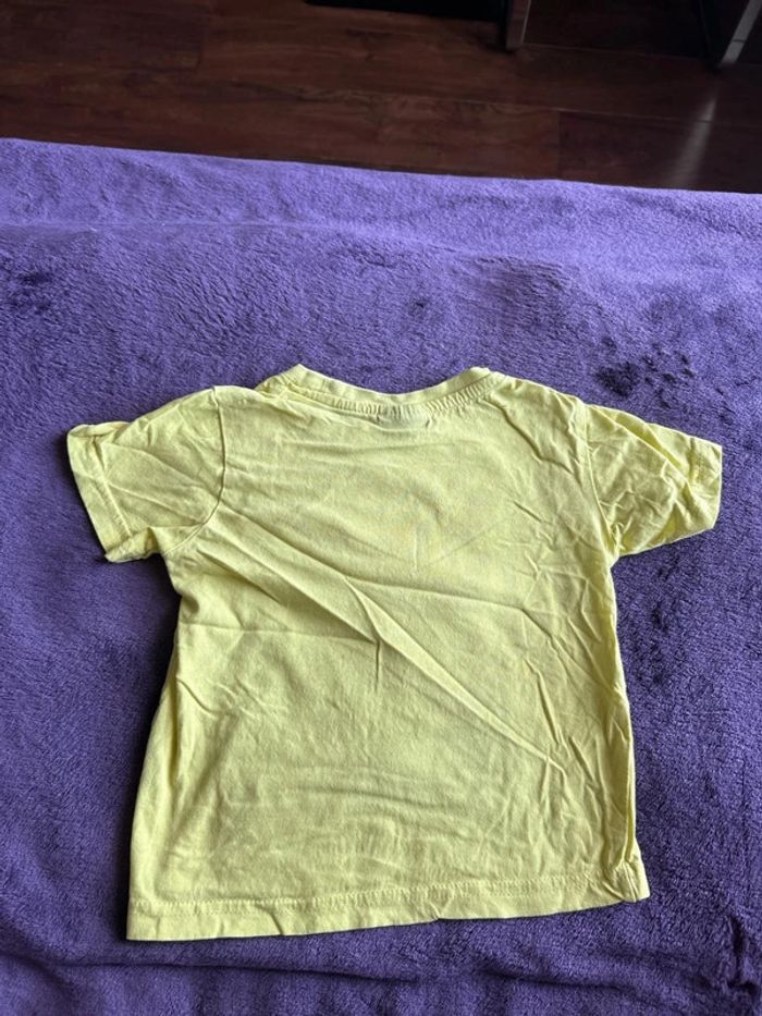 T-shirt manches courtes garcon jaune et bleu motif océan Influx taille 4 ans - photo numéro 3