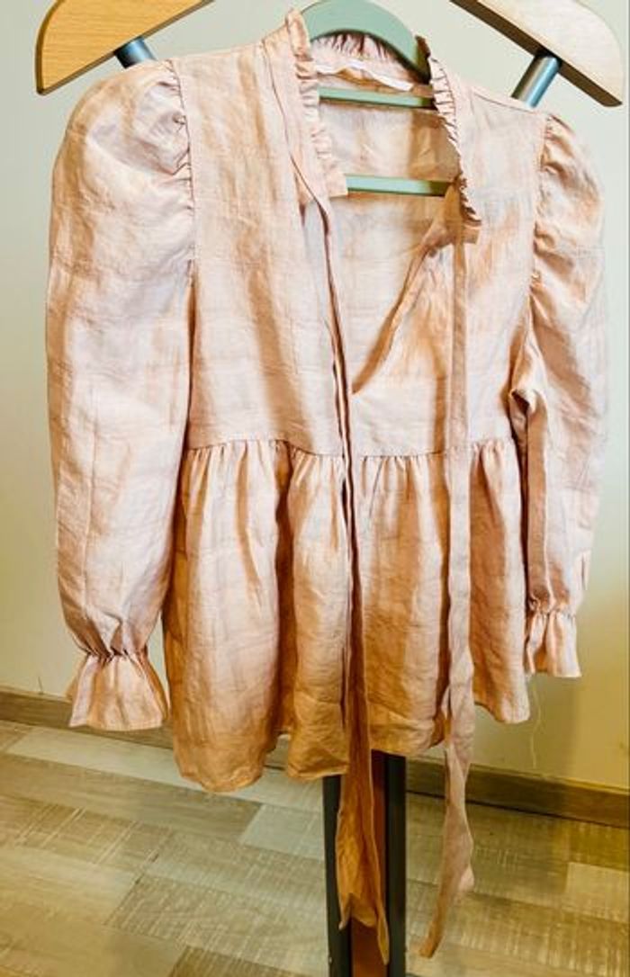 Haut rose poudré Zara (Trafaluc collection) - Taille XS - Très bon état - photo numéro 3