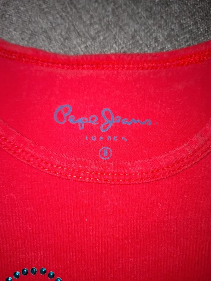 T-shirt rouge Pepe jeans 8 ans - photo numéro 4