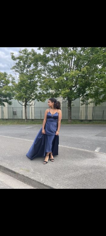 Robe longue bleue marine 