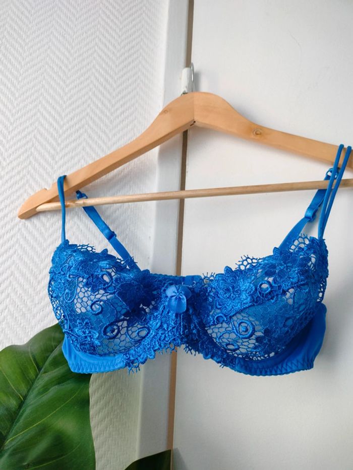 Soutien-gorge dentelle bleue Envog - photo numéro 4