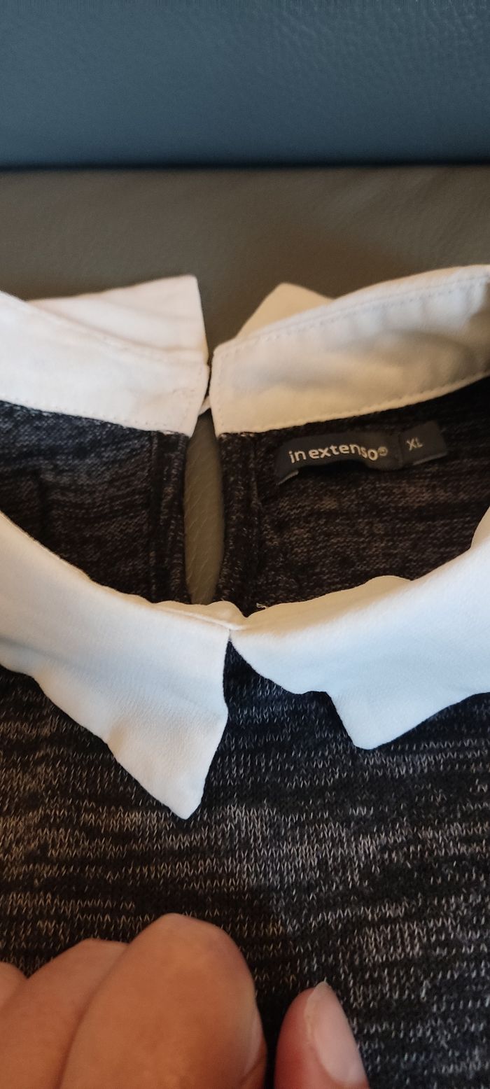Pull fin col chemise - photo numéro 2