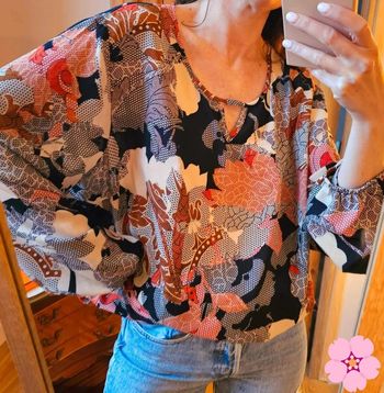 Blouse fluide vintage oversize