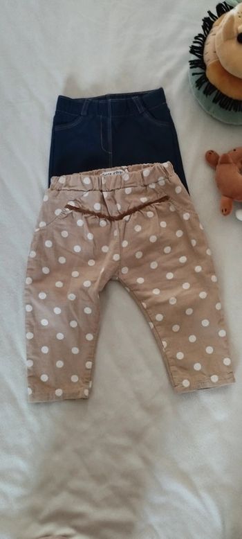 Lot de deux pantalons 9 mois