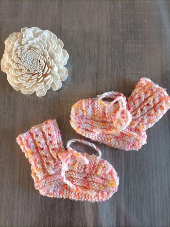 Chaussons bottillons chiné 1 -3 mois