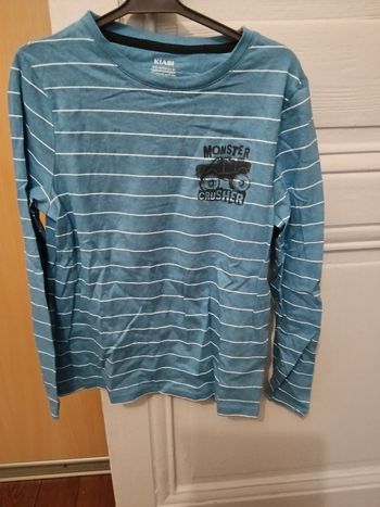 Tee-shirt Kiabi bleu et blanc