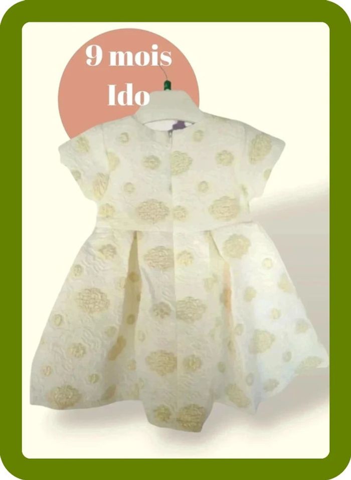 Robe pour fêtes et cérémonies neuve avec étiquette marque taille 9 mois (74cm) marque Ido. - photo numéro 2