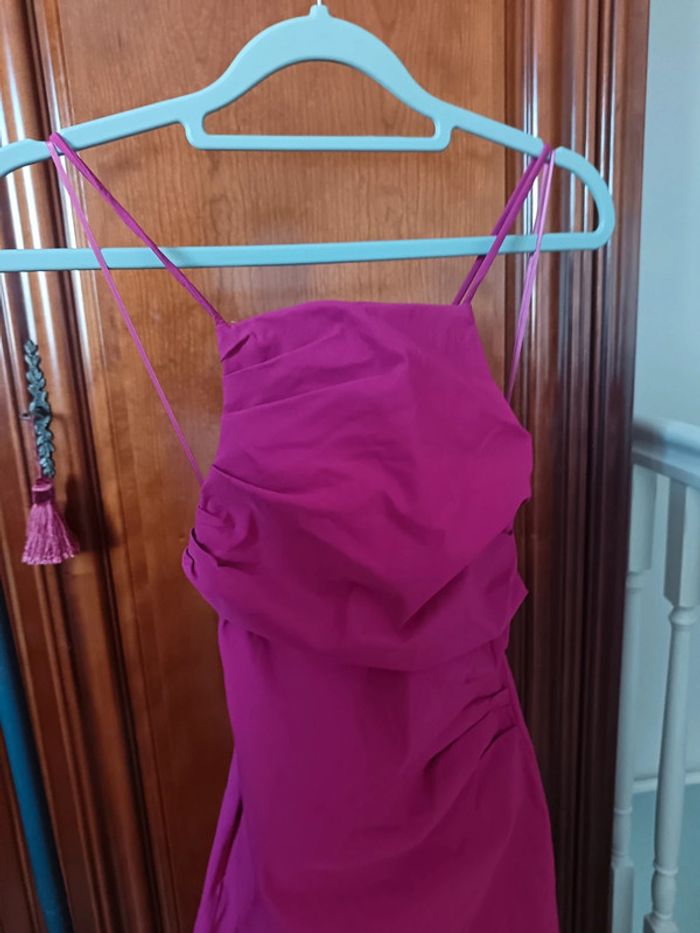 Robe rose froncée Pull and Bear XS - photo numéro 2