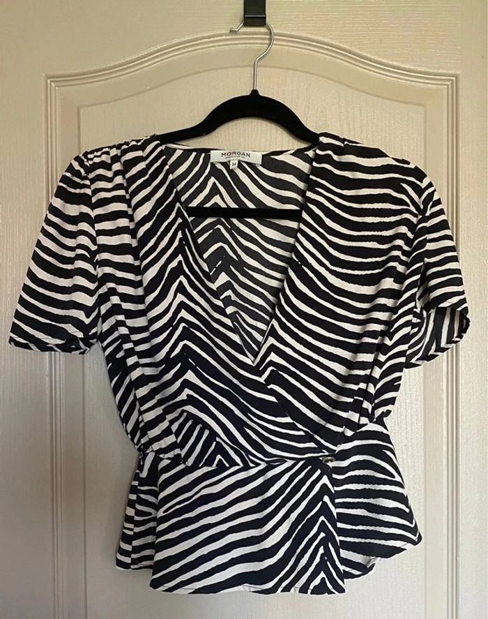 Top motifs zèbres taille XS - 34