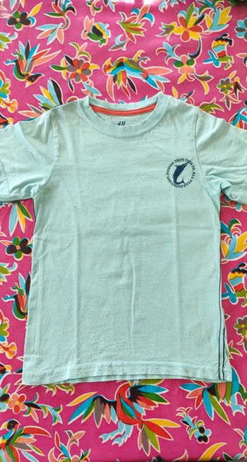 H&M Tee-shirt bleu clair espadon 5 / 6 ans