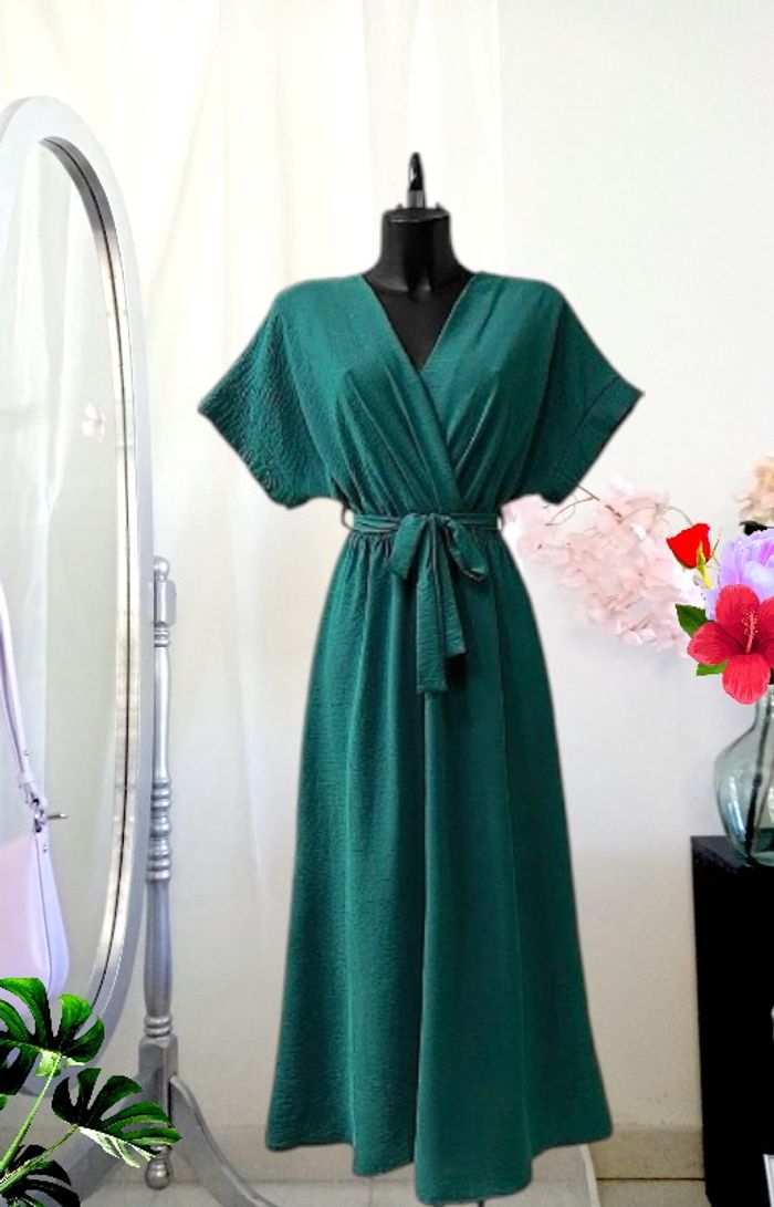 Robe bleu canard taille unique