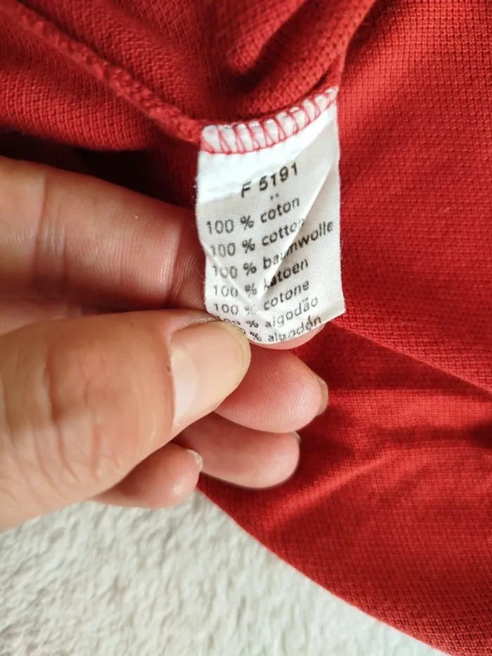Polo Lacoste rouge/rouille taille 6 - photo numéro 6