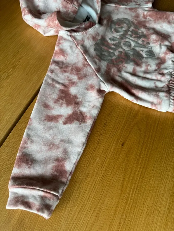 Jogging 2 pièces avec sweat à capuche et pantalon rose pâle avec/rose - Taille 4 Ans - photo numéro 7