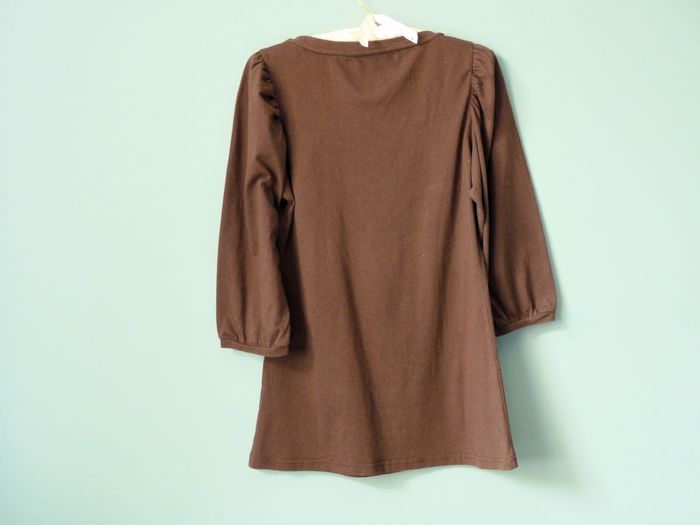 Pull blouse Femme Oxxyzen S 36 marron TBE manches 3/4 - photo numéro 4