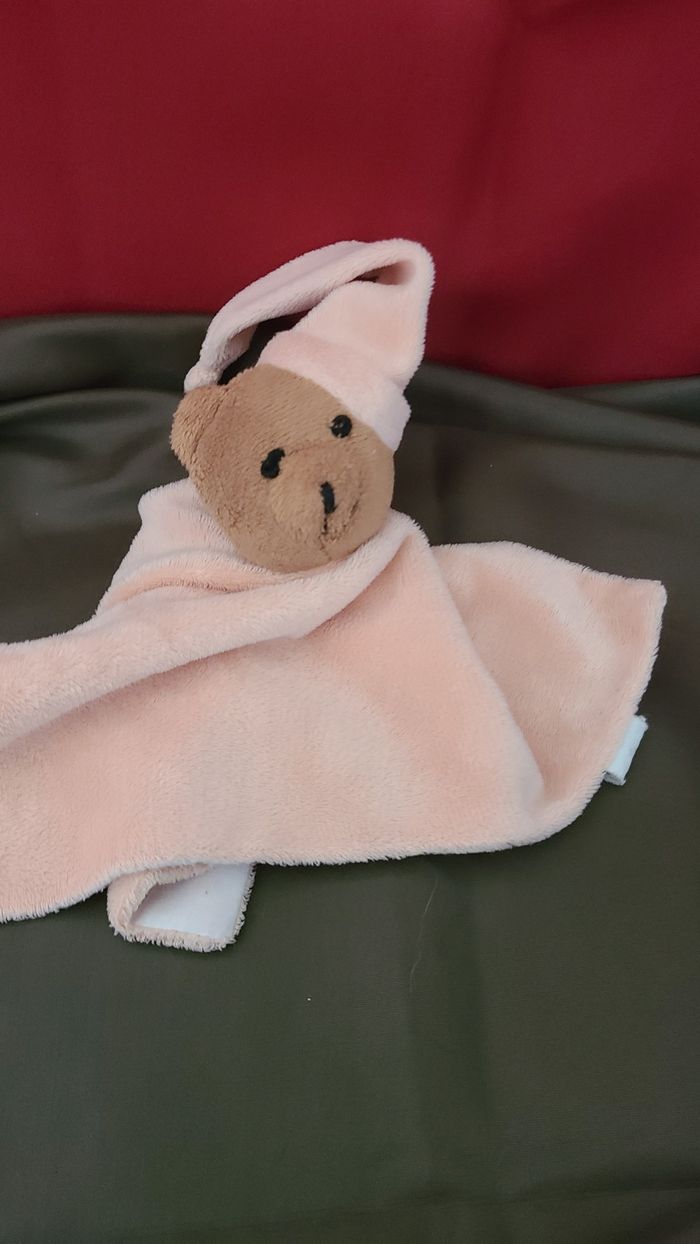 Ours PARENTS doudou carré plat - photo numéro 2