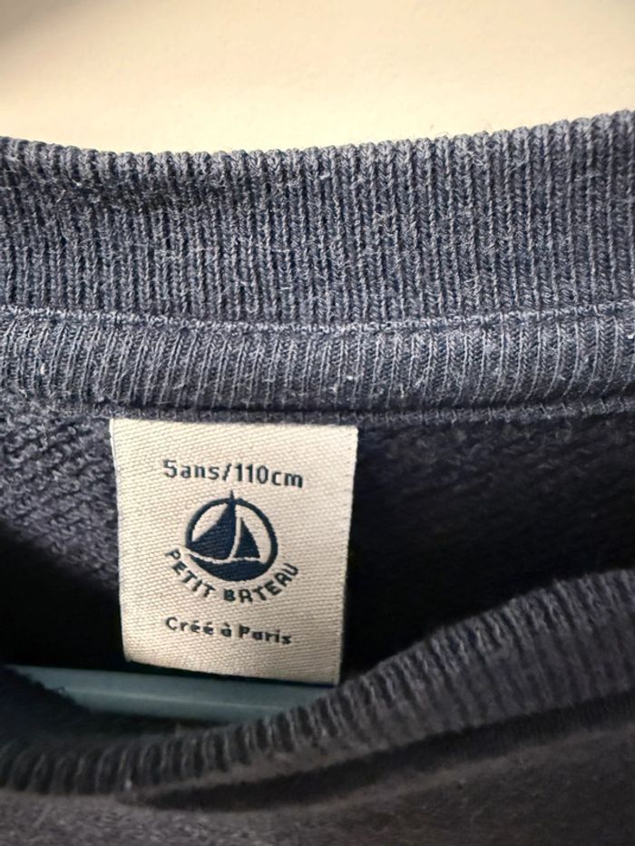 Sweat petit bateau 5 ans - photo numéro 3