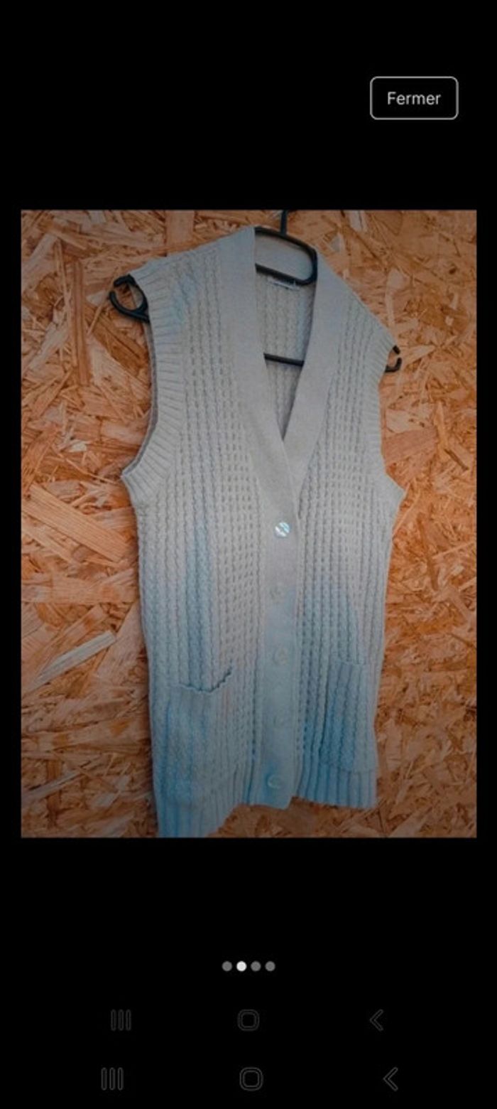Veste cardigan sans manches 💞 - photo numéro 2