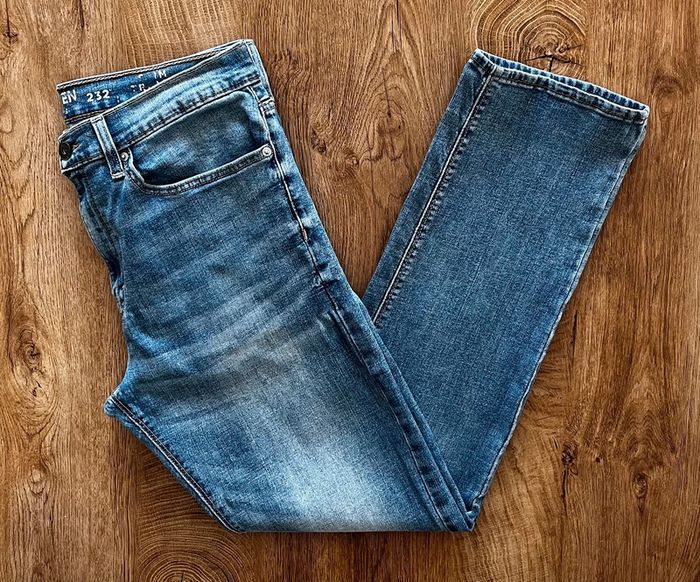 Jean/pantalon bleu délavé Levi's Denzen Slim, homme, taille : W 34 L 32 (44 taille française) - photo numéro 5