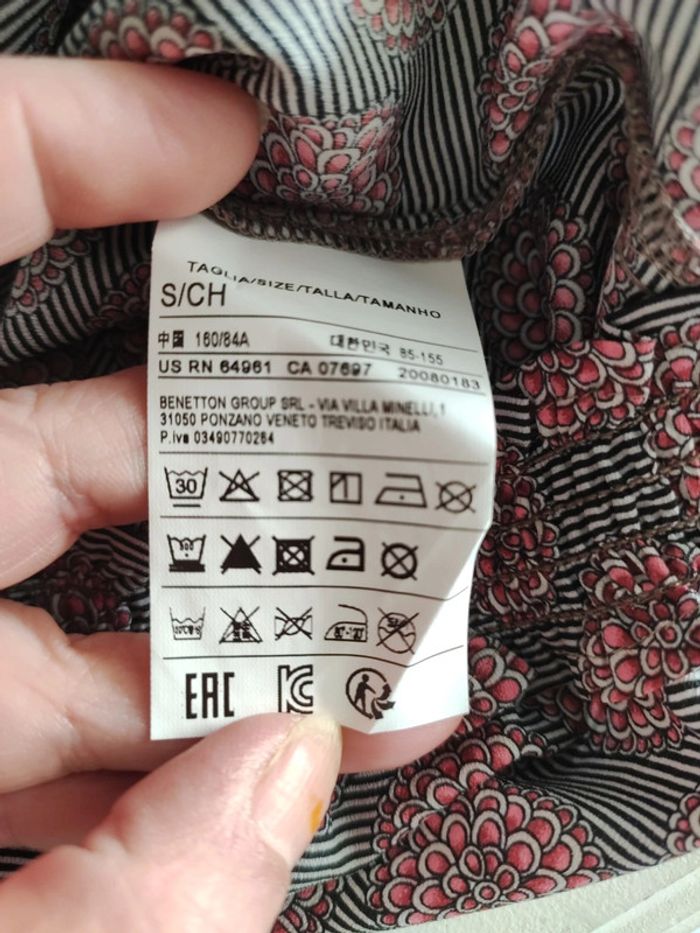 Blouse col jabot Benetton taille S - photo numéro 9