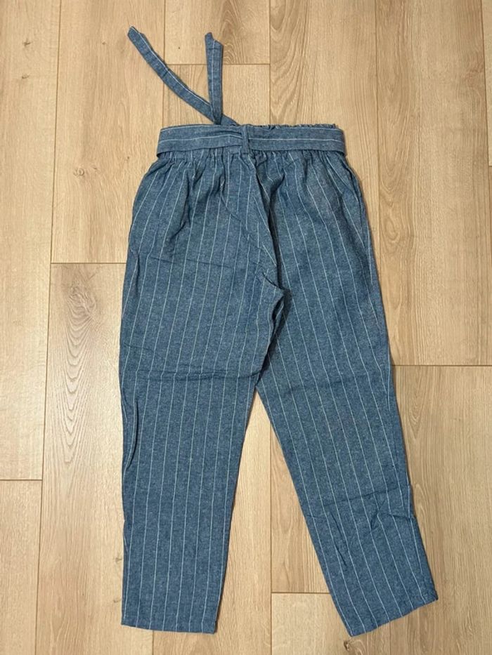 Pantalon bleu rayé - photo numéro 5