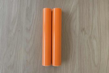 Film adhesif permanent orange pour machine de découpe