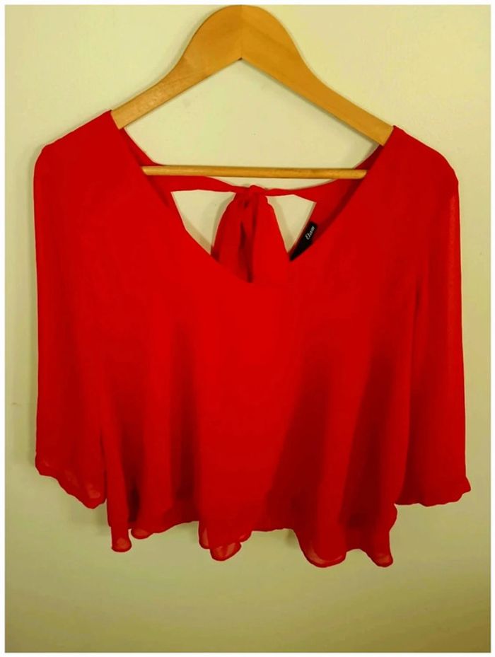 C22 blouse rouge Etam 40